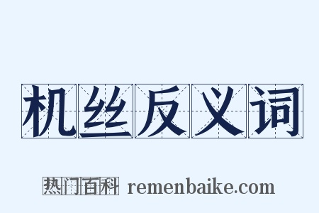 机丝反义词是什么意思的图片